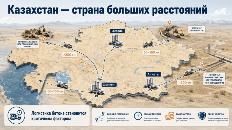 Бетоносмеситель с самозагрузкой выгоднее, чем закупать готовый бетон на РБУ.